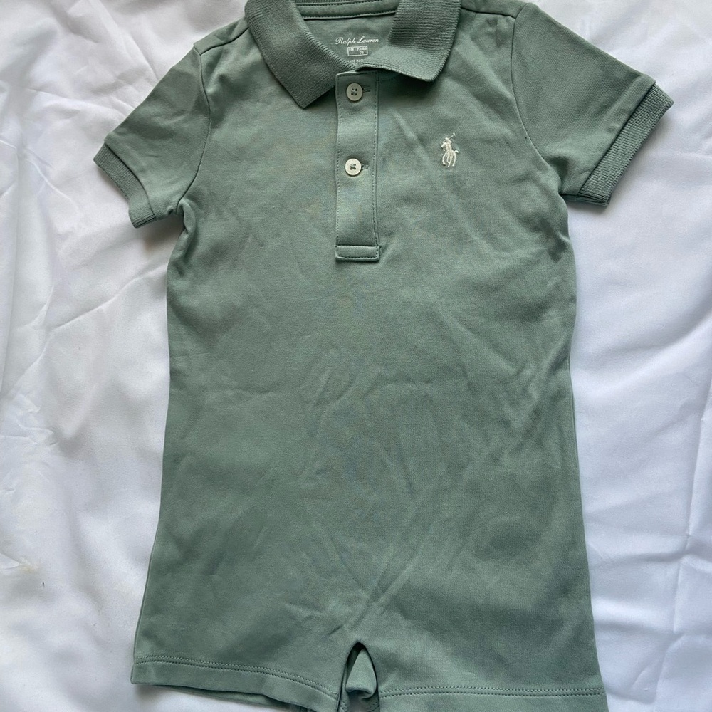 Ralph Lauren Sage Polo Romper
